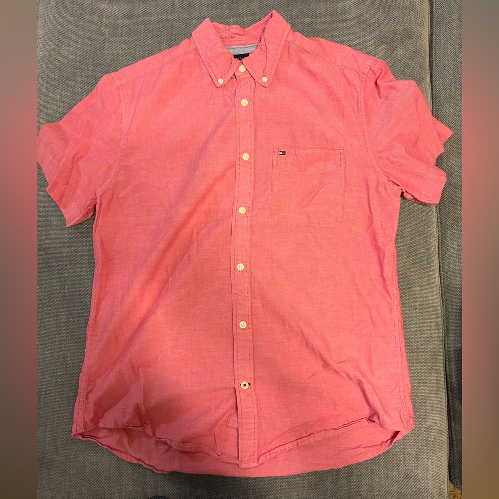 Tommy Hilfiger Pink Casual Button Down Shirt